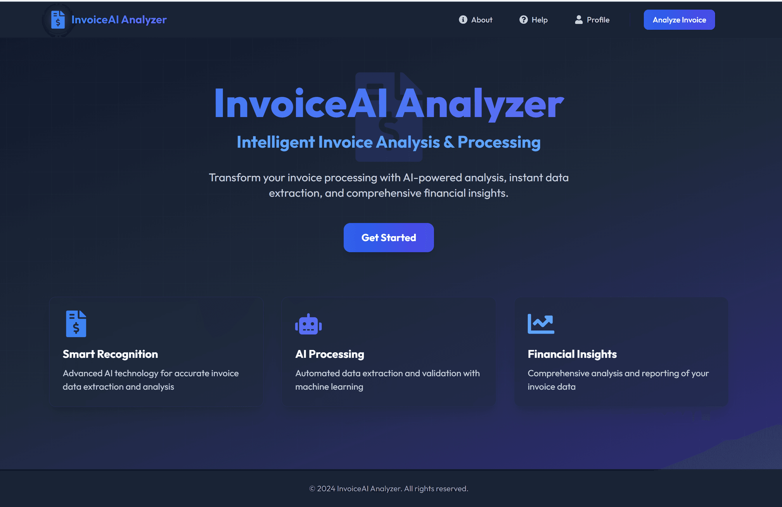 Invoice Menu AI